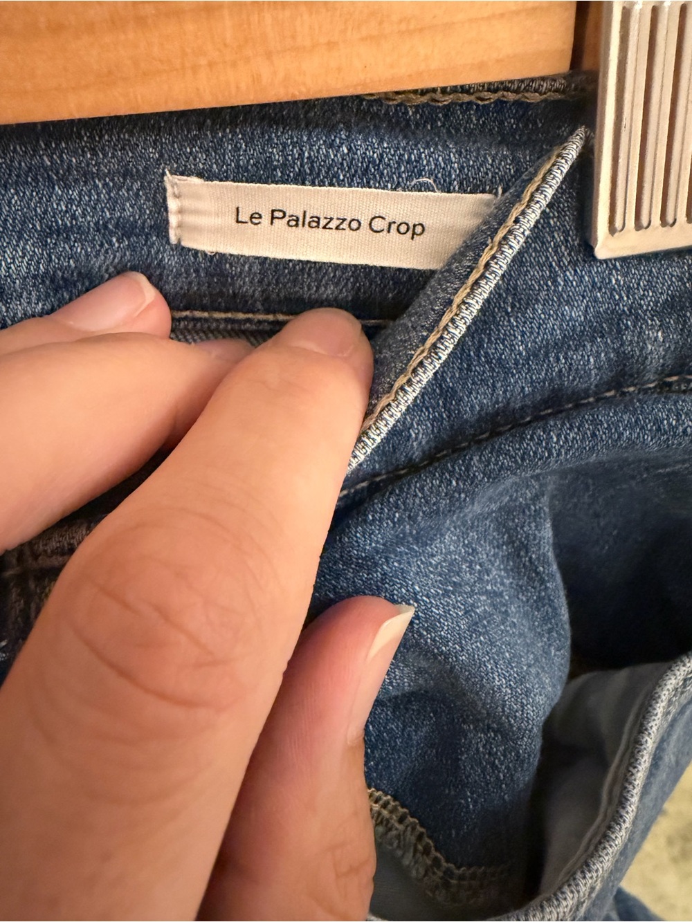 Frame Denim Wide Leg Flare Jeans in Medium Blue - Picture 5 of 5